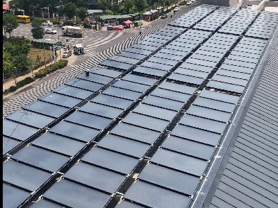 郑州港区河东五号安置区学校太阳能,空气能热水工程